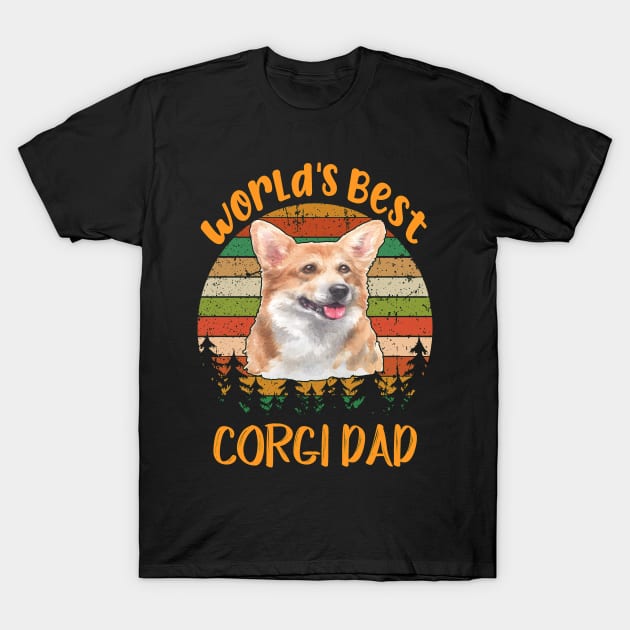 World'S Best Corgi Dad (293) T-Shirt by Darioz